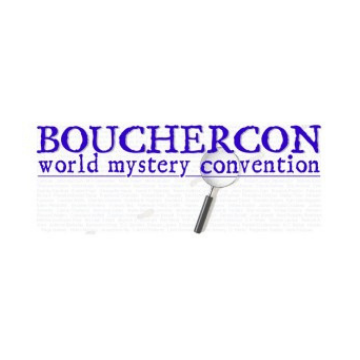 A logo for the bouchercon world mystery convention.