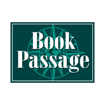 A green sign with the words book passage written in white.