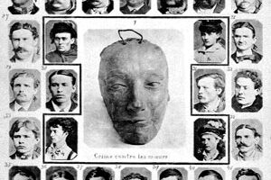 A collage of faces with one face missing.