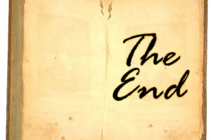 A book with the word " the end " written on it.